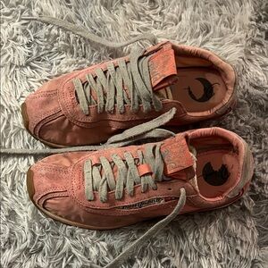 Diesel Pink and Gray Athletic Shoes